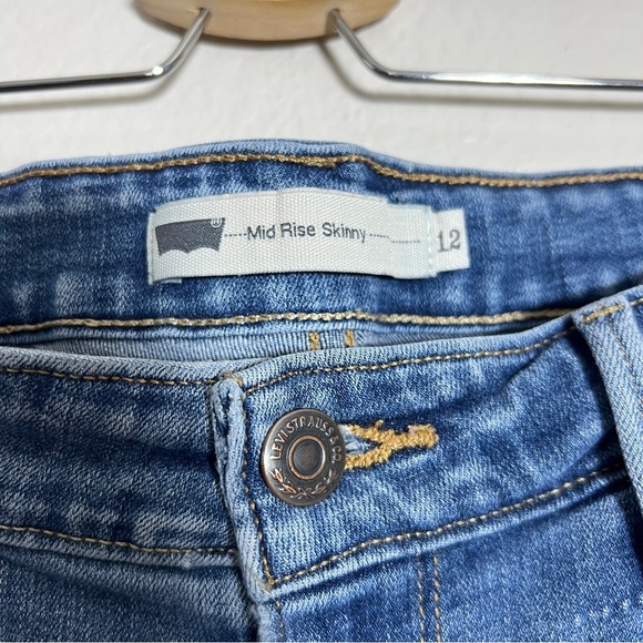 Levi’s Mid Rise Skinny Women's Blue Jeans Size 12 - Picture 3 of 9